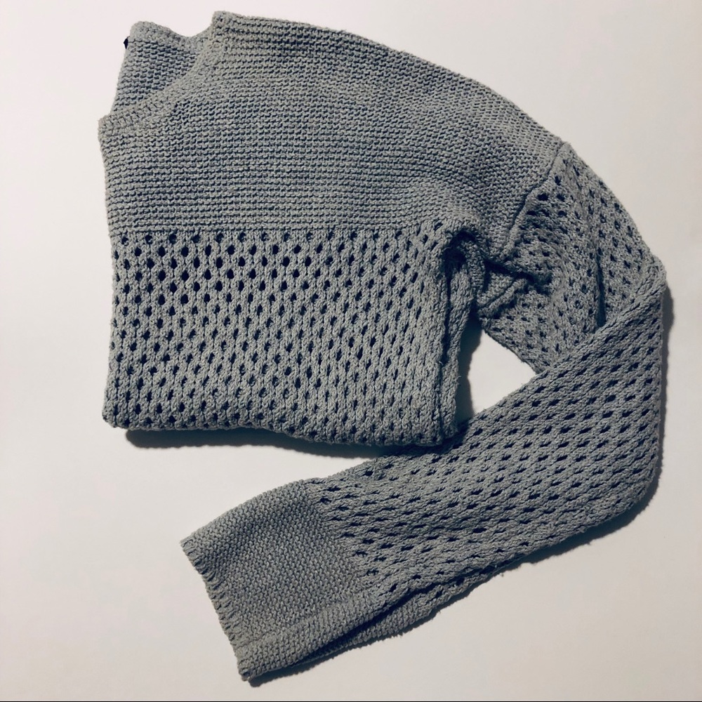 Theory Perforated Crewneck Sweater Size Med EUC